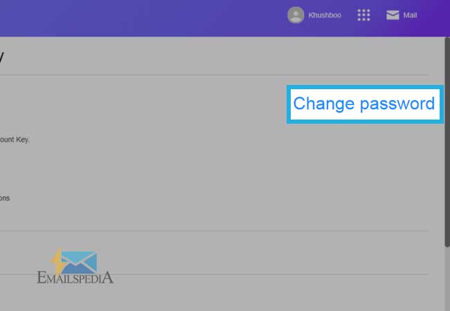 Change yahoo account Password