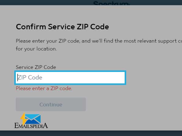 you need to enter the “Zip Code”