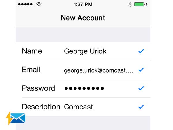 iphone 8 plus comcast email server settings