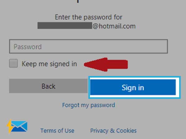 Congratulations, you have successfully logged in to your Hotmail account. 