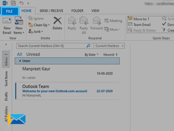 outlook account settings aol