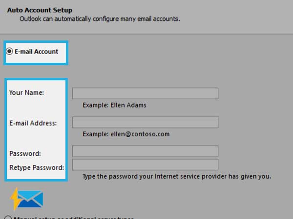 verizon email account settings for outlook