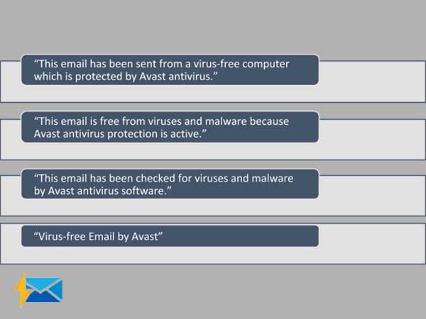 removing avast email signature