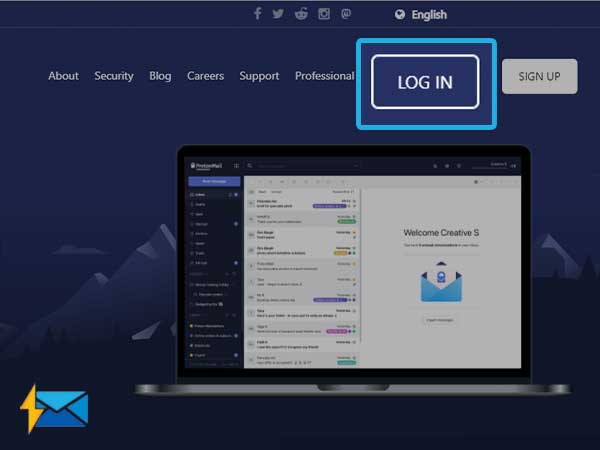open ProtonMail login page