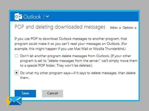 POP and deleting downloaded messages