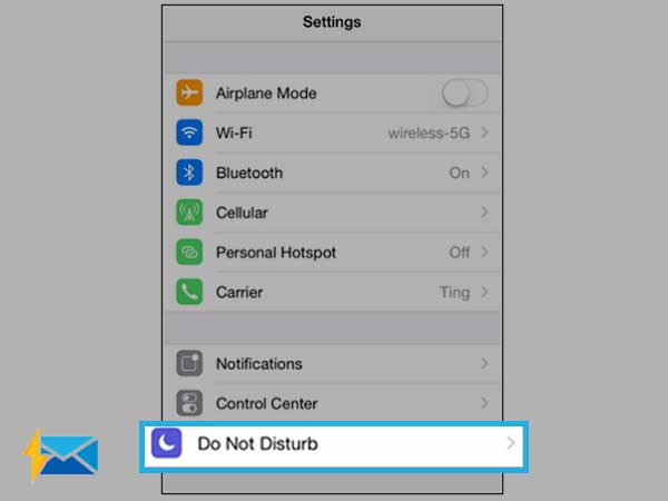 do not disturb setting