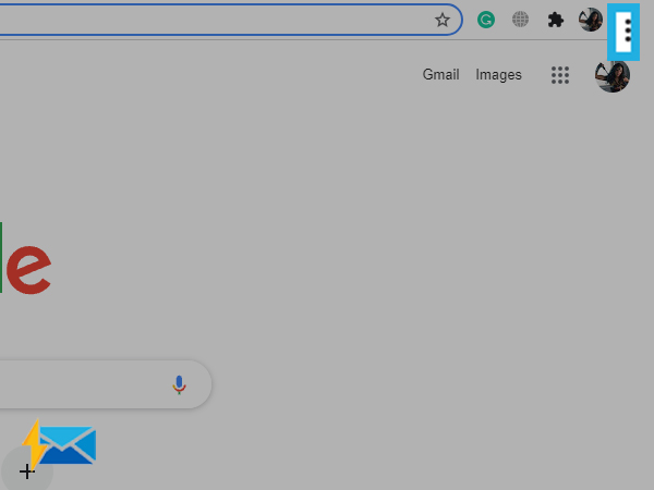 Open Google Chrome toolbar 