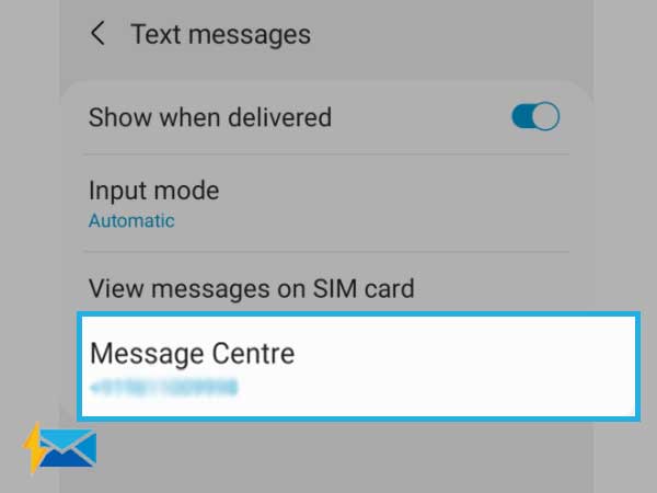 Select Message Center option