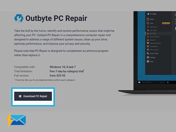 Out Byte PC Repair Tool installation