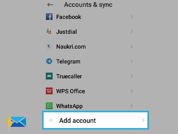 android add account