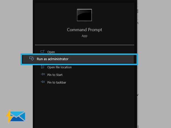 run as administrator option for command prompt