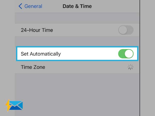 set date and time settings on iPhone
