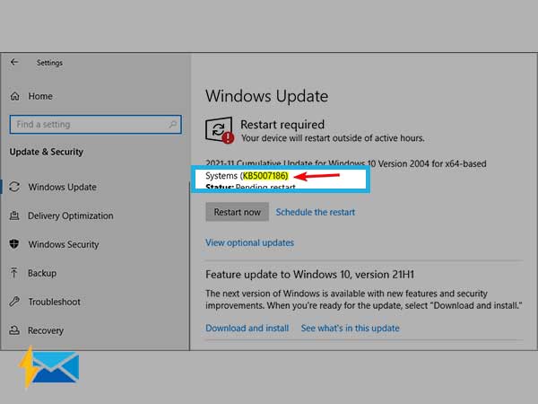windows update KB number
