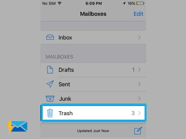  Trash folder in iOS 