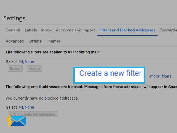 Gmail Filters and Blocked Addresses