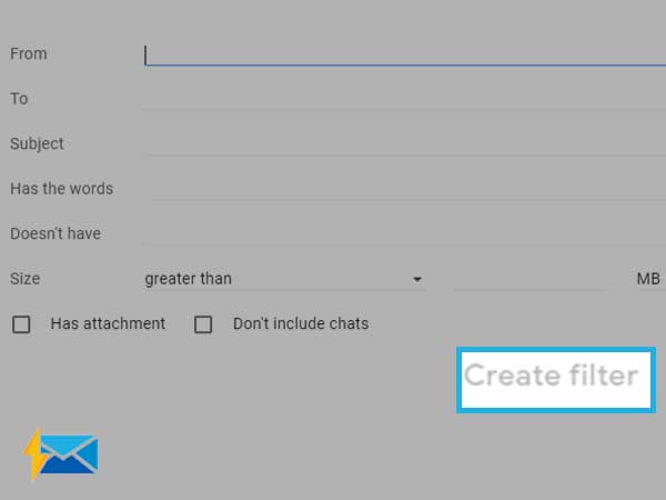 Gmail create a filter