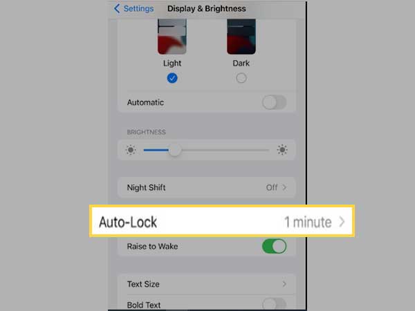 Enable Auto-lock on iPhone