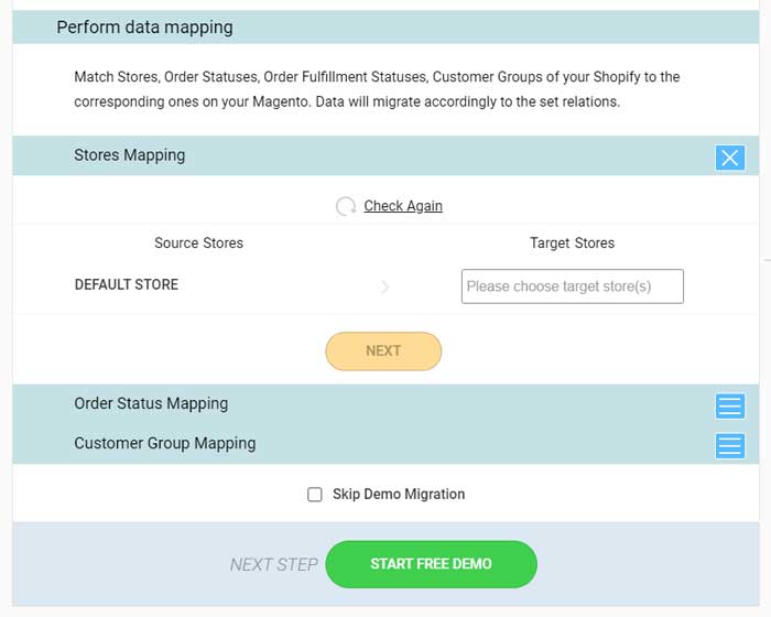 perform data mapping