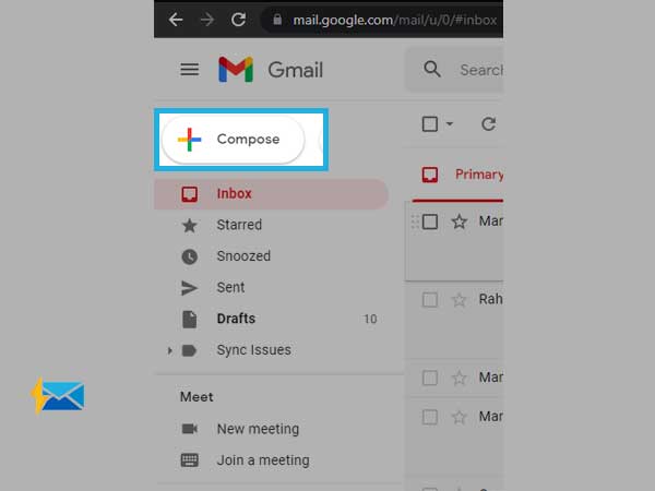 Click on Compose Gmail