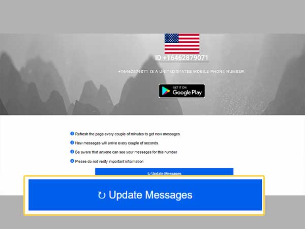 Click on Update Messages