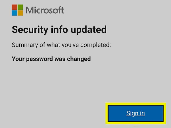 Password Changed