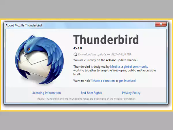 Thunderbird check for updates.