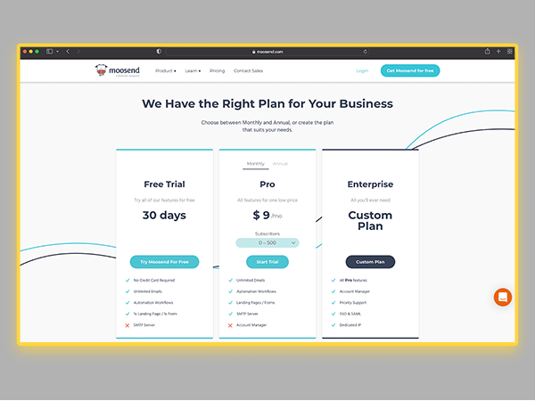 Moosend Price Plans