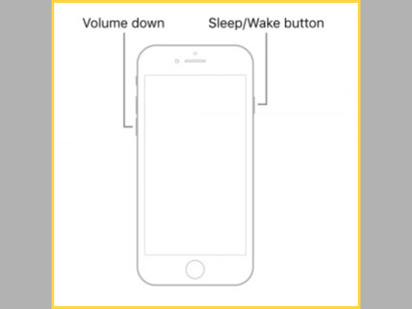 Press the volume and side button to force start your phone.