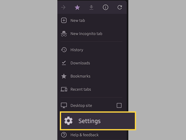 Select Settings