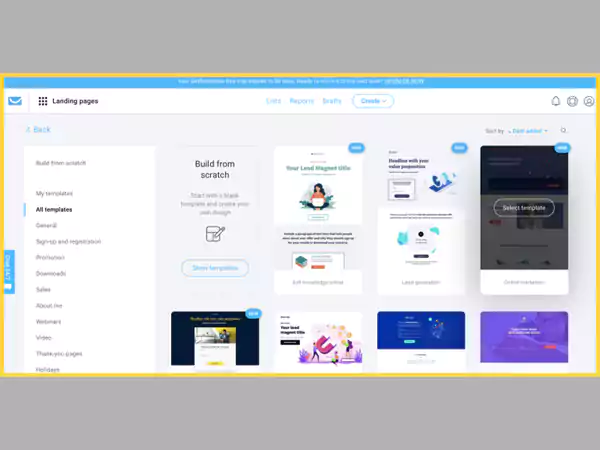 Landing page templates design.