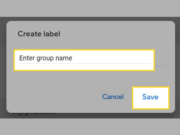 Enter a group name and click Save