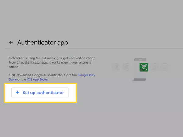 Click on Set Up Authenticator
