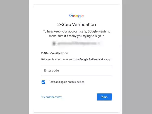 Enter the verification code