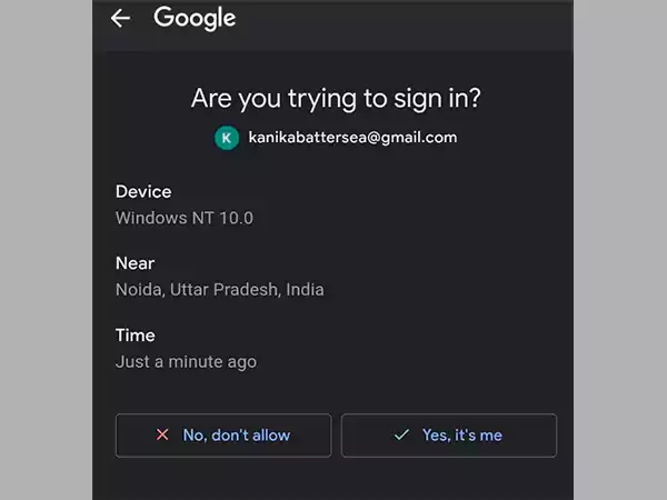 Google Prompt