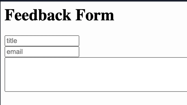 Feedback forms