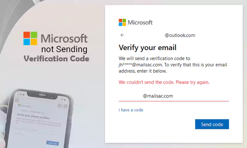 Microsoft not Sending Verification Code