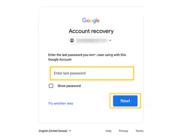 Enter any last password