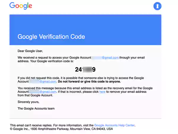 Get the verification code