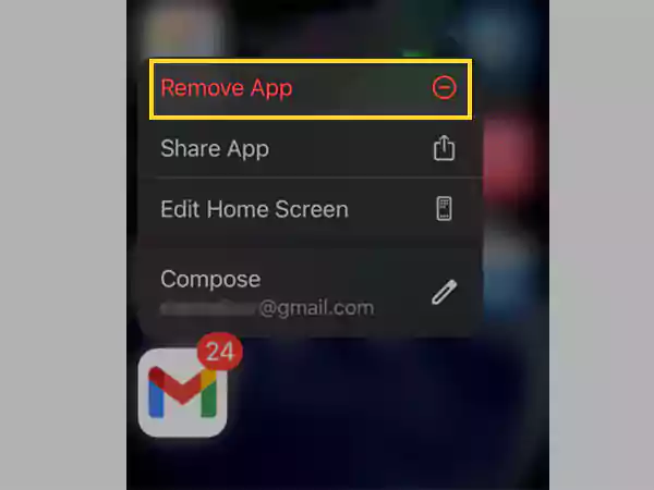 Tap on Remove App