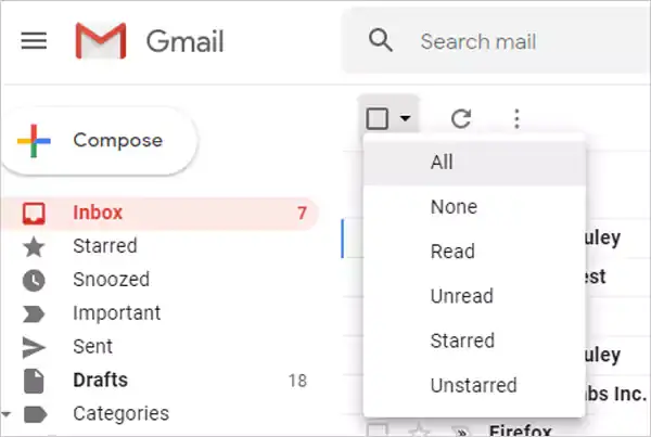 Mark all emails as read on Gmail.
