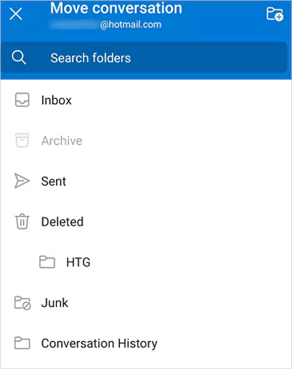 Select the folder