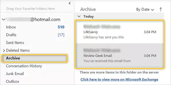 Go to Archive and select emails