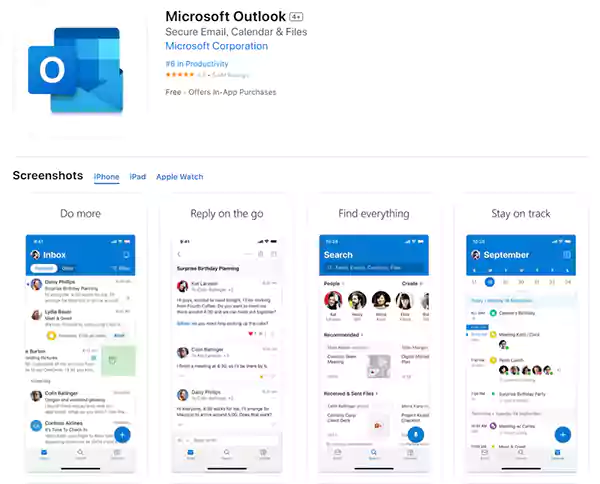 Microsoft Outlook Mail App