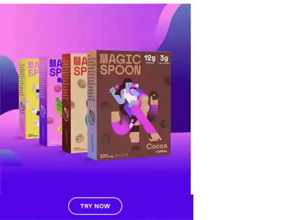 Magic Spoon used GIF to show off how its product or service works