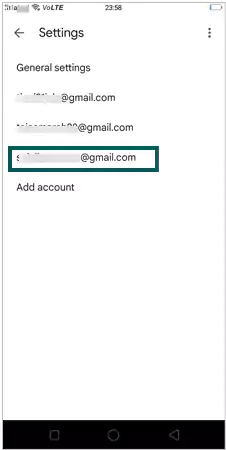 Choose your Gmail ID