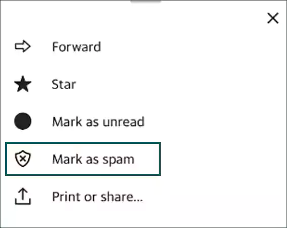 Mark as spam